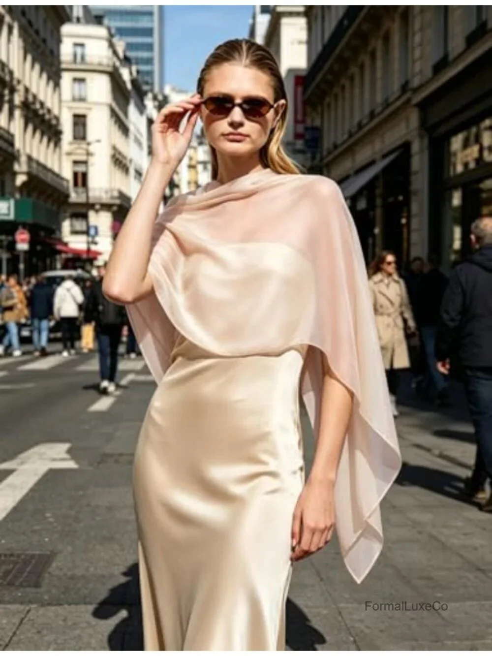 Women's Chiffon Shawl Wrap Scarf Lightweight Elegant for Wedding Evening Party